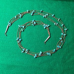 Vintage, 4 Strand, Navajo Heishi and Turquoise Necklace